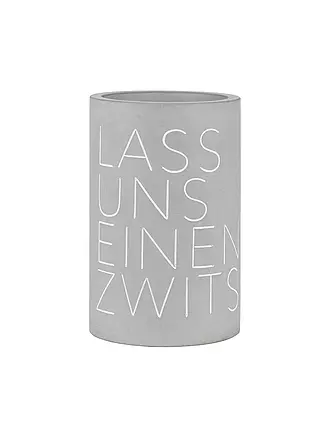 RAEDER | Refroidisseur de bouteille en béton 21cm "La vie est trop courte..." | grau